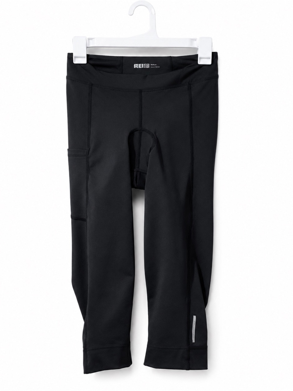 REI Co-op Black Padded Cycling Crop Leggings Women’s Medium Bike Shorts Cropped